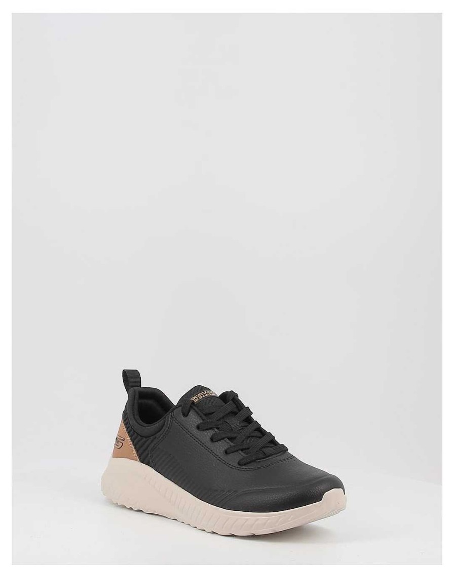 Mujer Skechers | Zapatillas Skechers Bobs Squad Chaos 117235 Negro