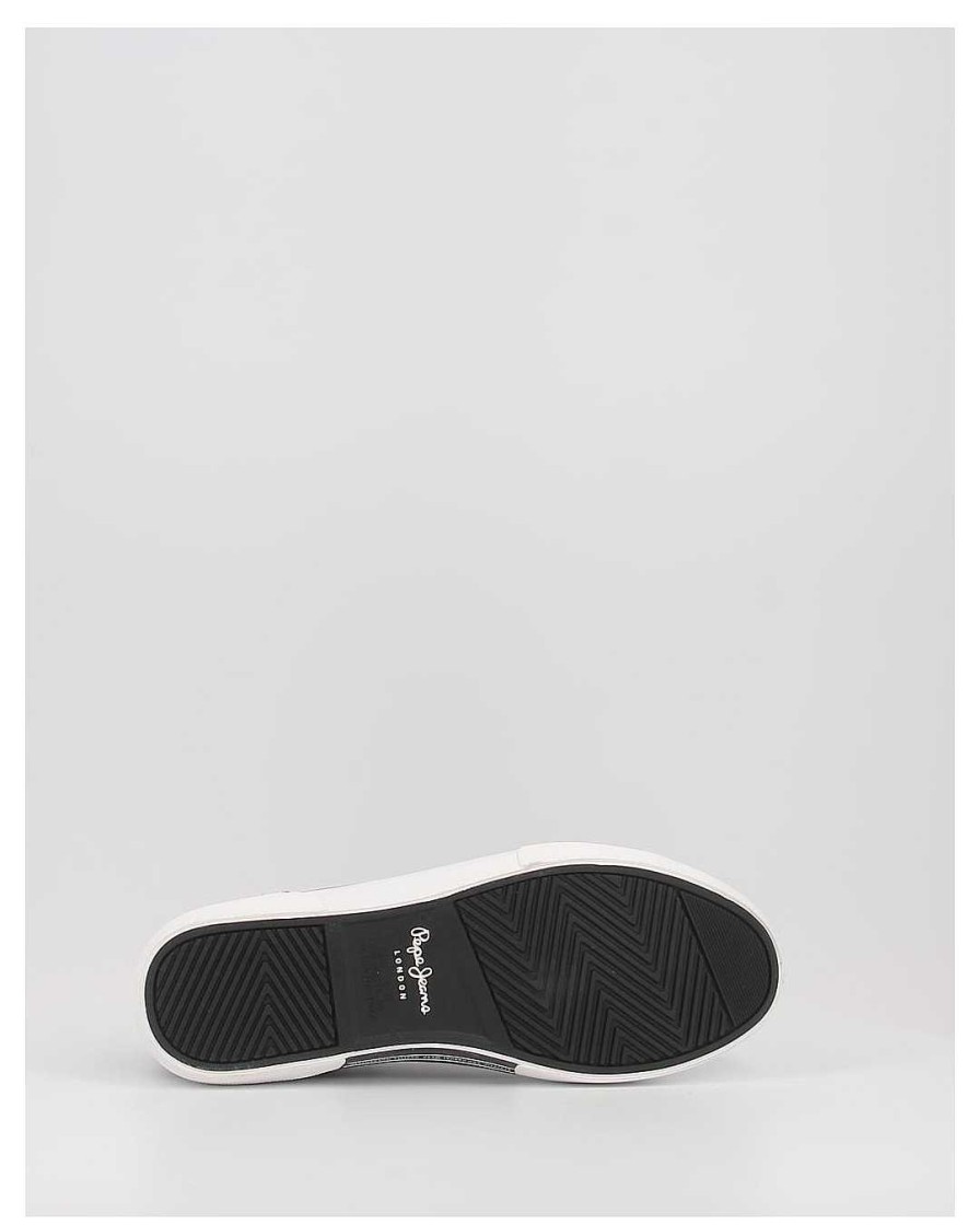 Hombre Pepe Jeans | Zapatillas Pepe Jeans Kenton Court Pms30839 Negro