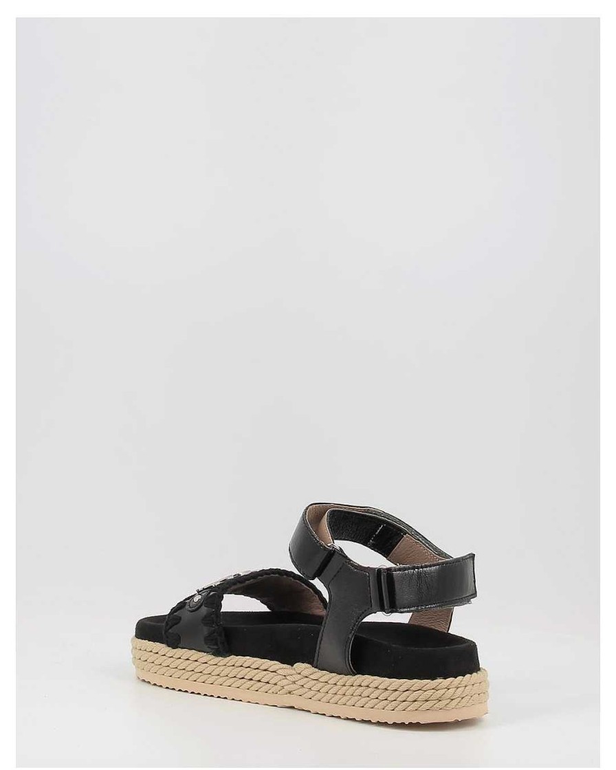 Mujer Mou | Sandalias Mou Rope Bio Sandal 02 Patblk Negro