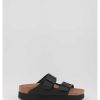 Mujer Birkenstock | Sandalias Birkenstock Papillio Arizona Grooved Platform Bf Veg Negro