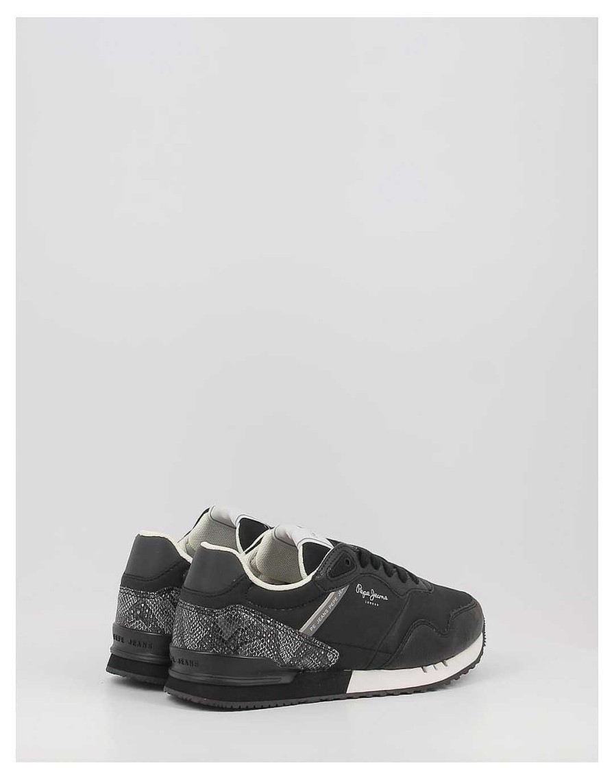 Mujer Pepe Jeans | Zapatillas Pepe Jeans London Rider W Pls31526 Negro