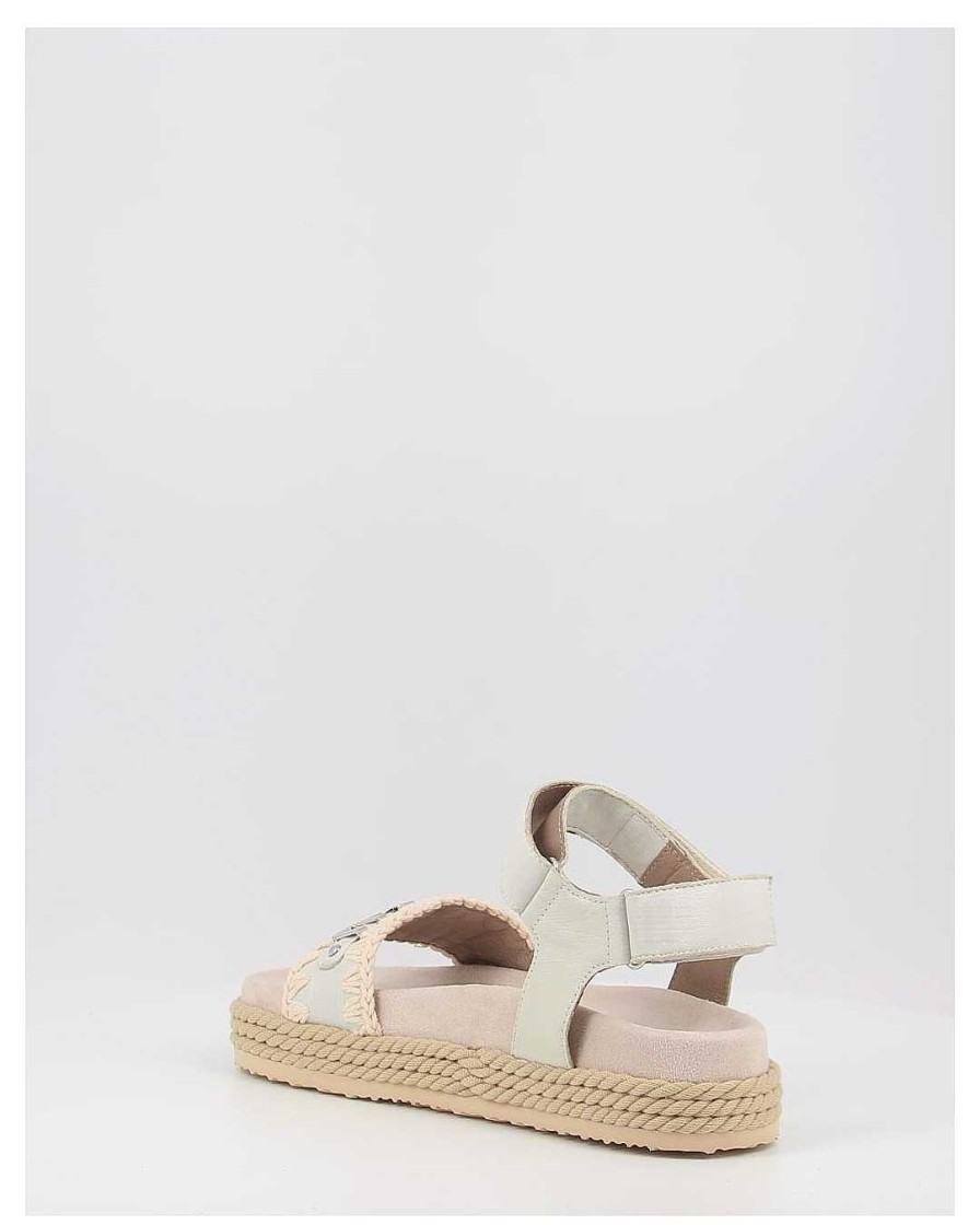 Mujer Mou | Sandalias Mou Rope Bio Sandal 02 Lizwhi Blanco
