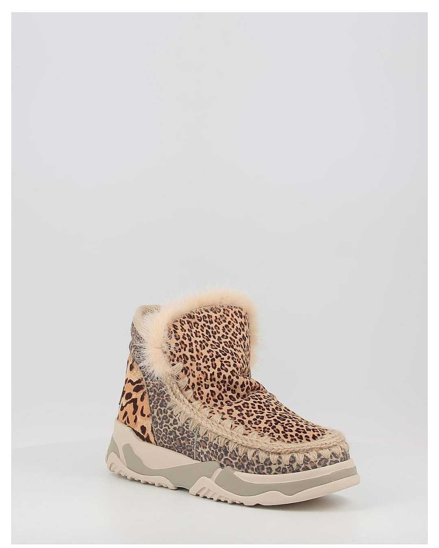 Mujer Mou | Botines Mou Trainer Mixed Ponyskin Posmch Animal Print