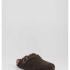 Hombre Birkenstock | Zuecos Birkenstock Boston Vl Shearling Marron