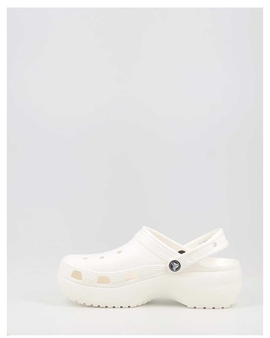 Mujer Crocs | Zuecos Crocs Classic Platform Clog 206750 Blanco