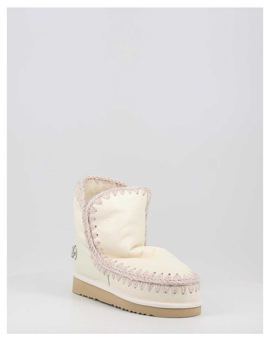 Mujer Mou | Botas Mou Eskimo 18 With Rhinestones Logo Blanco