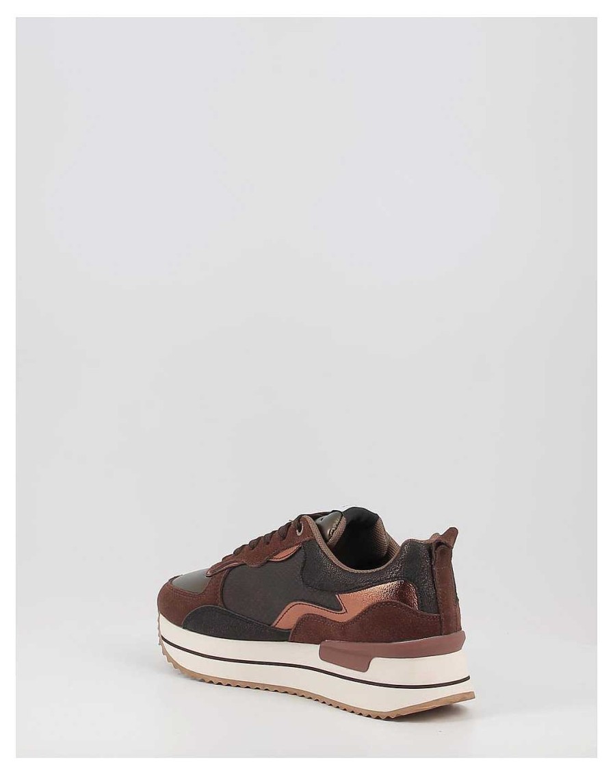 Mujer Pepe Jeans | Zapatillas Pepe Jeans Rusper Nas Pls31513 Bronce