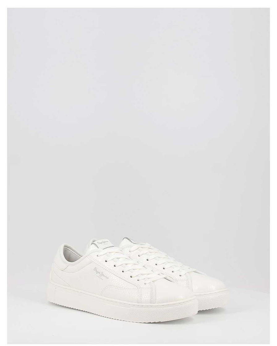 Mujer Pepe Jeans | Zapatillas Pepe Jeans Adams Snaky Pls31539 Blanco
