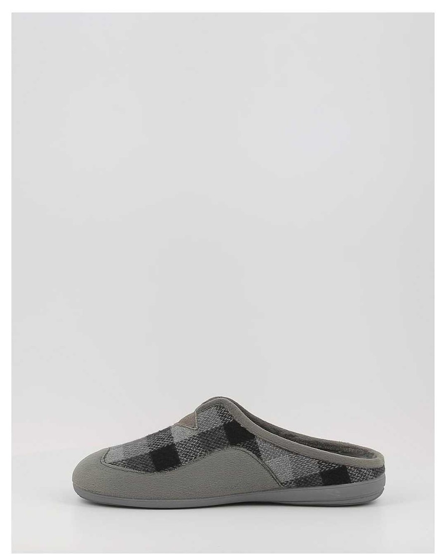 Hombre Biorelax | Zapatillas De Casa Biorelax 13674 Teide 19 Gris