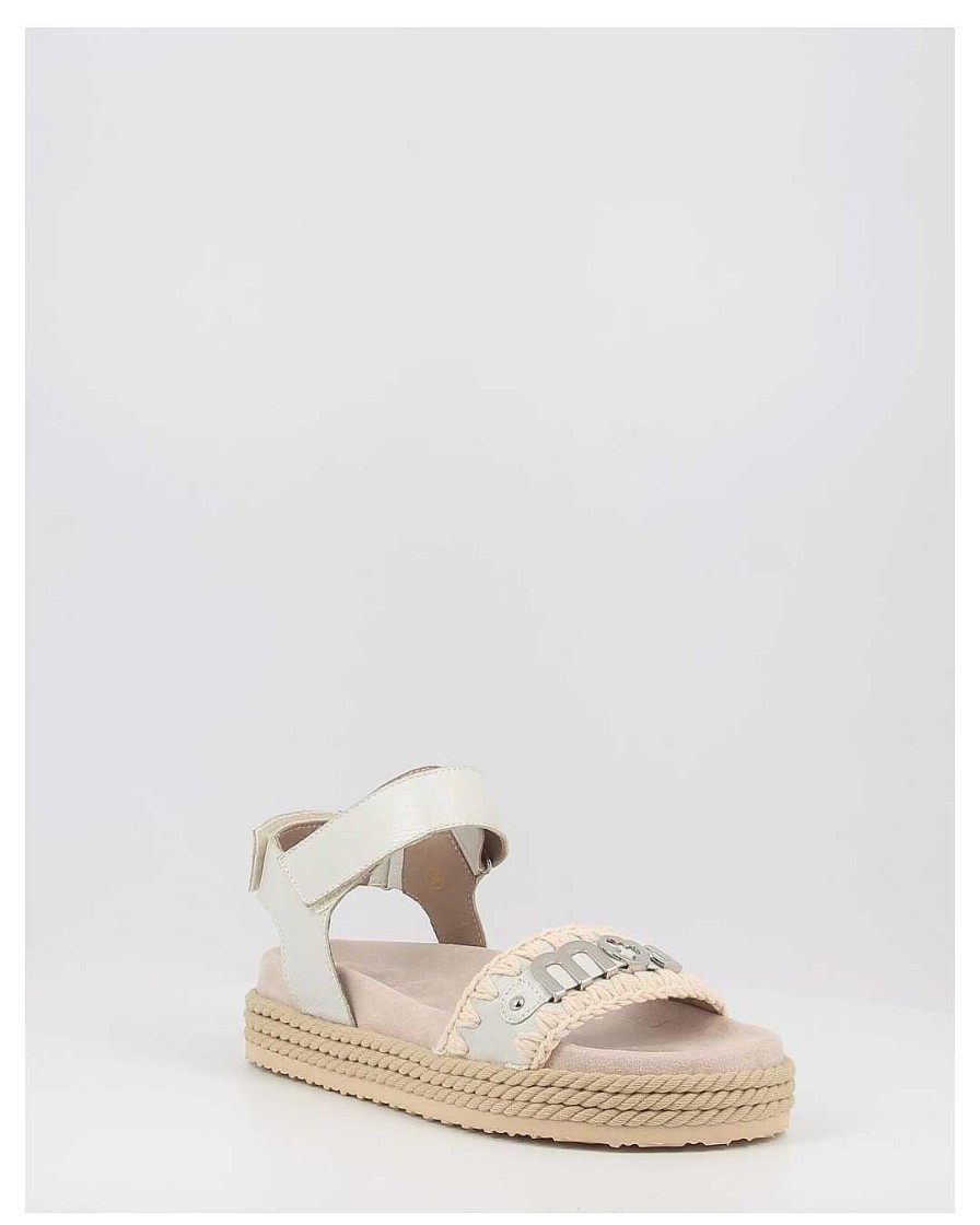 Mujer Mou | Sandalias Mou Rope Bio Sandal 02 Lizwhi Blanco