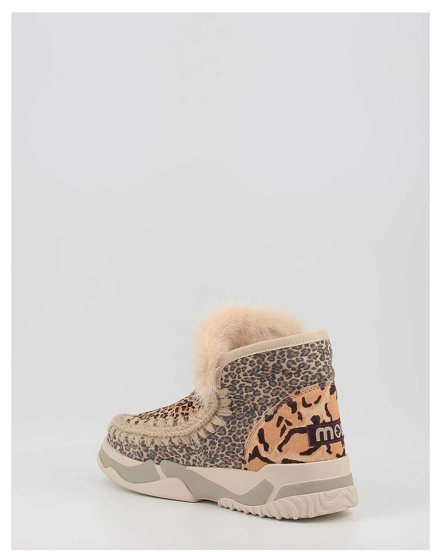 Mujer Mou | Botines Mou Trainer Mixed Ponyskin Posmch Animal Print