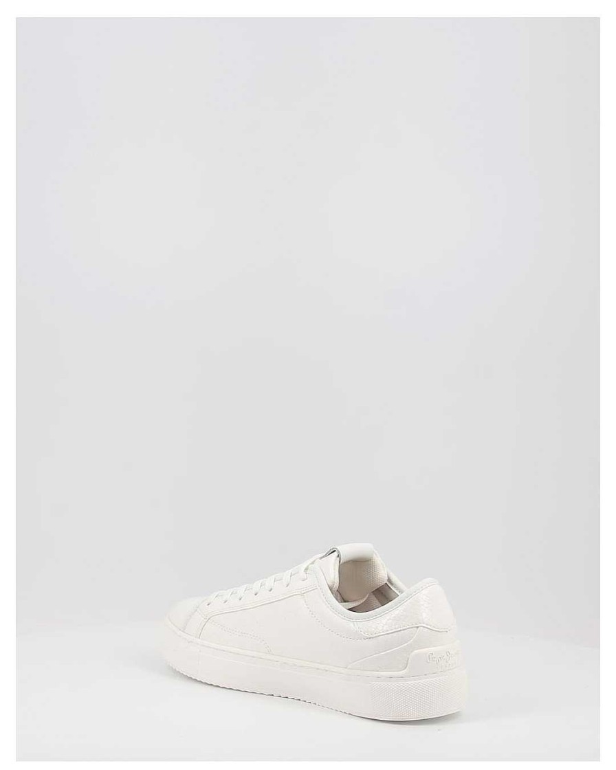 Mujer Pepe Jeans | Zapatillas Pepe Jeans Adams Snaky Pls31539 Blanco