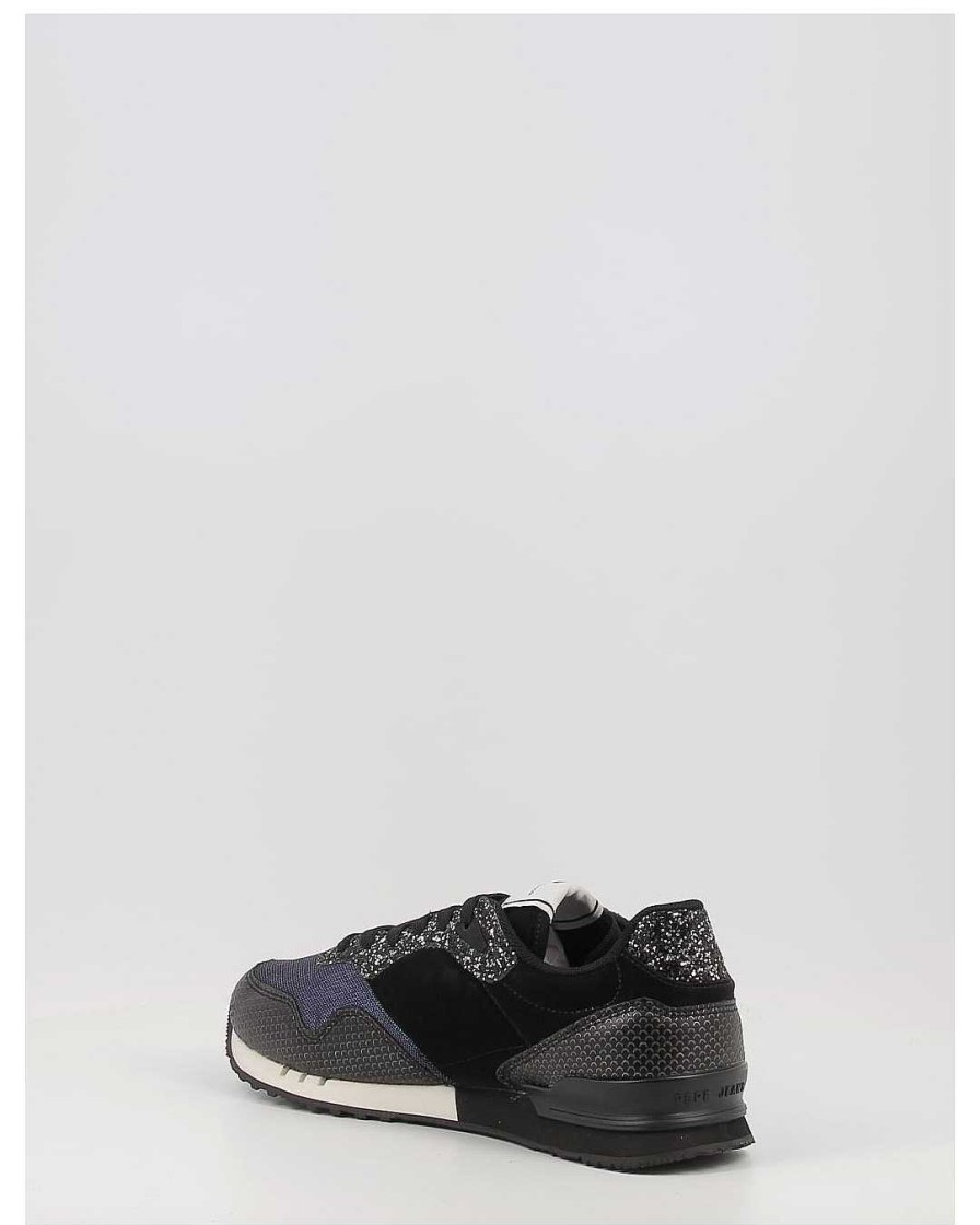 Mujer Pepe Jeans | Zapatillas Pepe Jeans London W Queen Pls31379 Negro