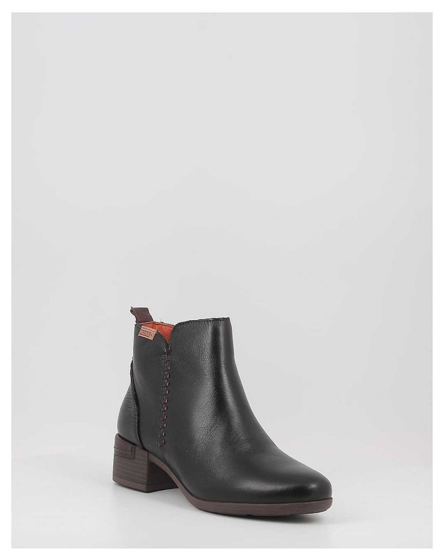 Mujer Pikolinos | Botines Pikolinos Malaga W6W-8950 Negro