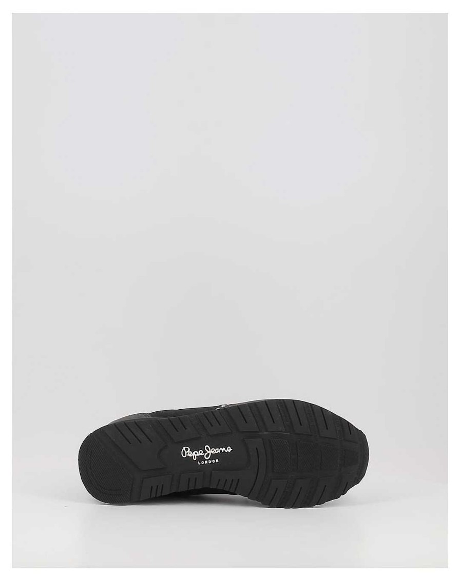 Mujer Pepe Jeans | Zapatillas Pepe Jeans Brit Print Sid W Pls31525 Negro