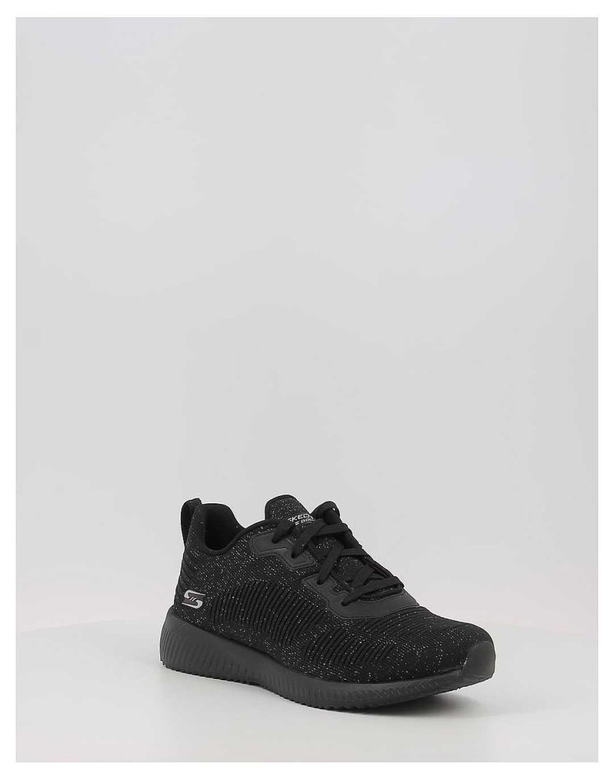 Mujer Skechers | Zapatillas Skechers Bobs Squad Total Glam 32502 Negro
